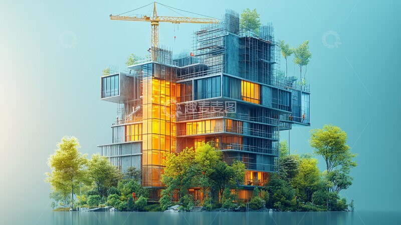 高清大图下载【趣麦麦图】三维建筑施工图1