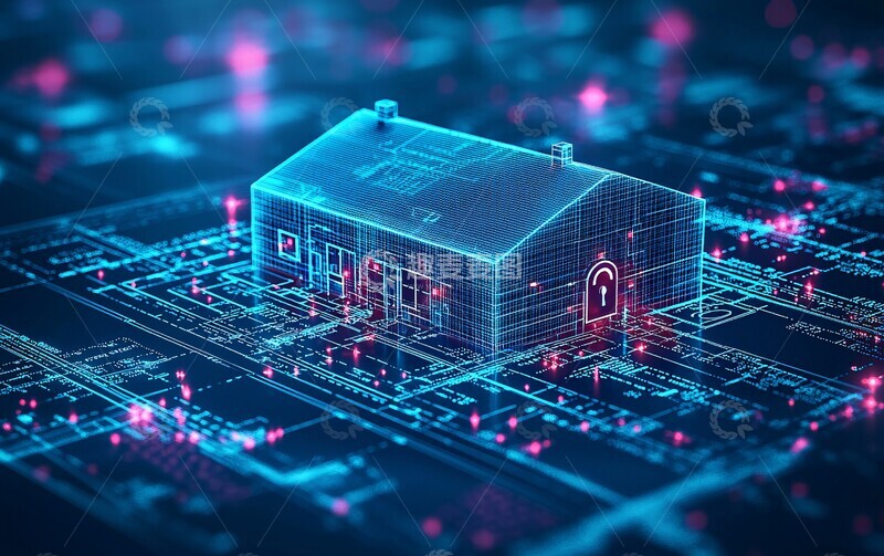 高清大图下载【趣麦麦图】仓库安全系统背景1