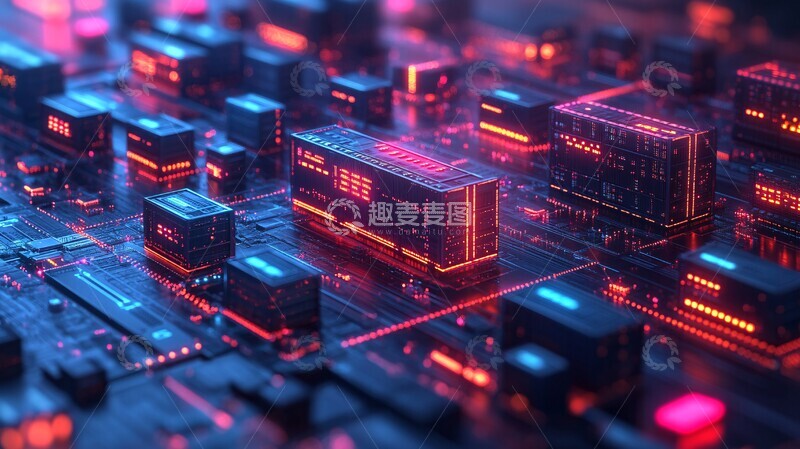 高清大图下载【趣麦麦图】物流数字化解决方案1