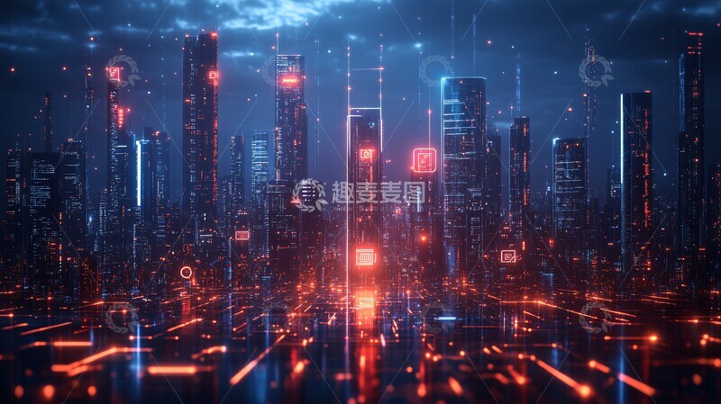 高清大图下载【趣麦麦图】信息科技服务展示2