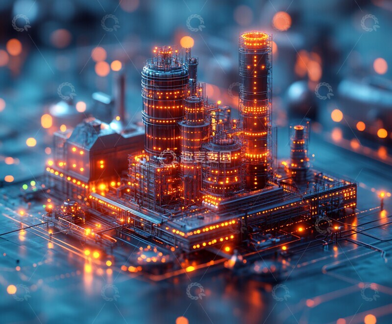 高清大图下载【趣麦麦图】工厂与数字孪生