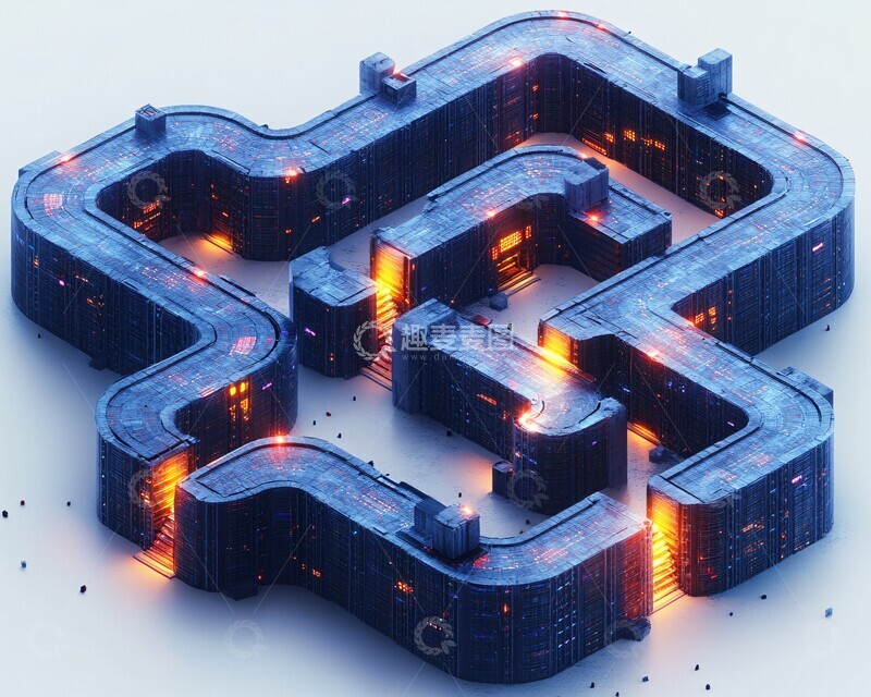 高清大图下载【趣麦麦图】服务器迷宫中心