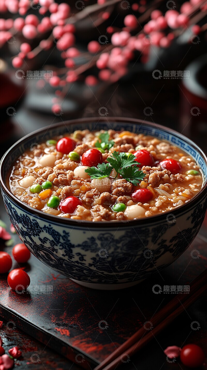 高清大图下载【趣麦麦图】腊八粥与新年庆典1