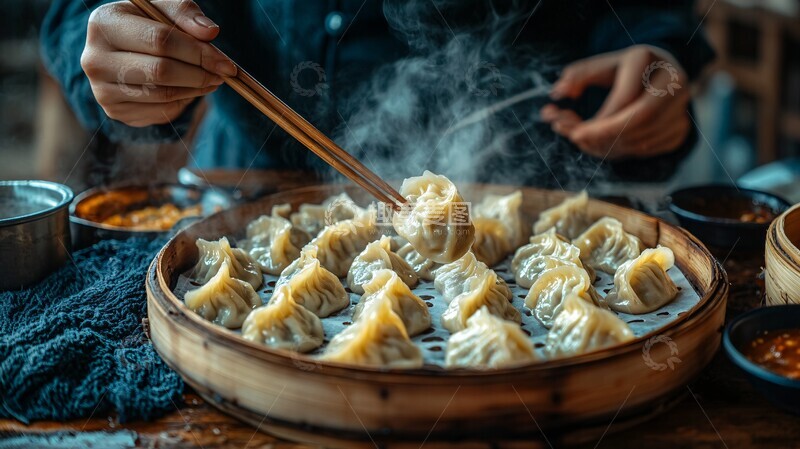 高清大图下载【趣麦麦图】热腾腾的饺子2