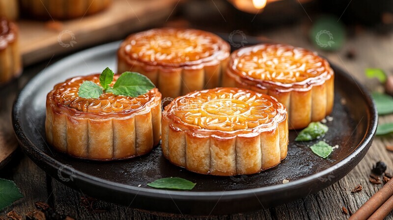 高清大图下载【趣麦麦图】中秋月饼与灯笼2