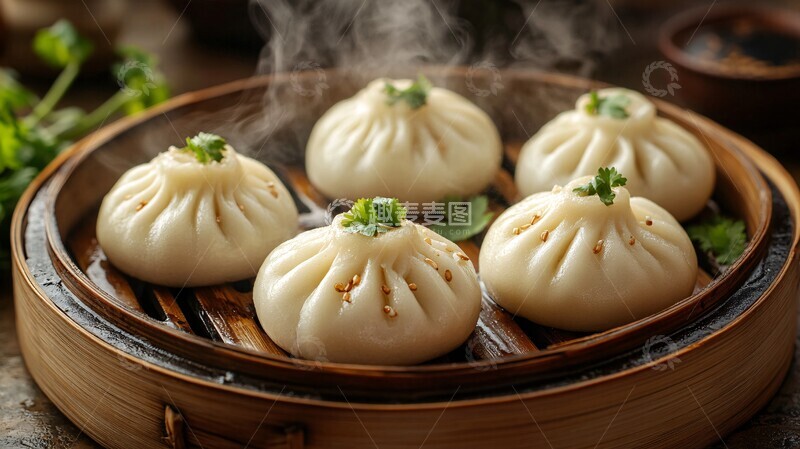 亚洲风味竹蒸笼包1