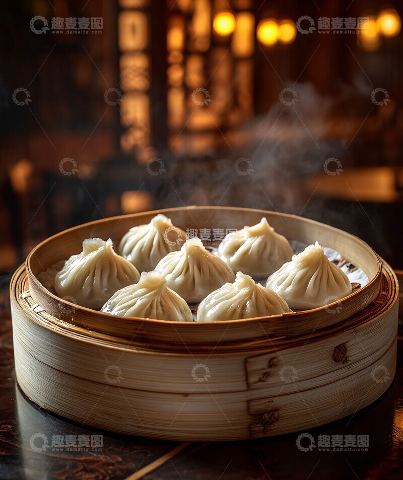 高清大图下载【趣麦麦图】小笼包蒸笼小笼包蒸笼竹篮2