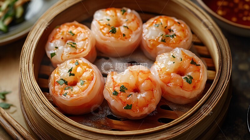 高清大图下载【趣麦麦图】竹篮虾饺饺子竹篮虾饺2