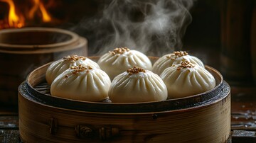 亚洲风味竹蒸笼包2