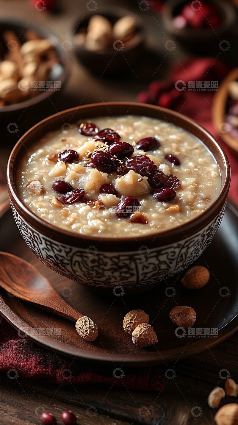 高清大图下载【趣麦麦图】腊八粥传统摆盘