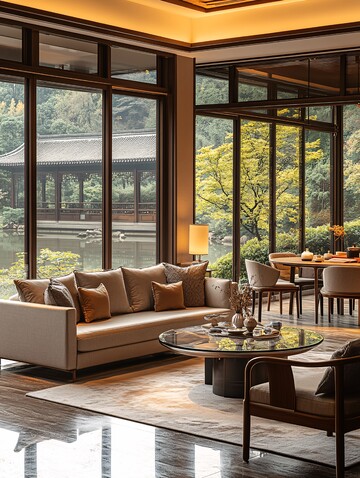 宽敞明亮中式客厅1