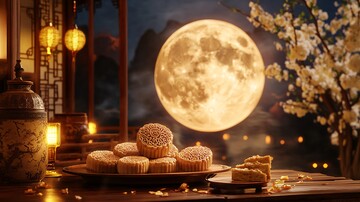 月饼桌面月光摄影2