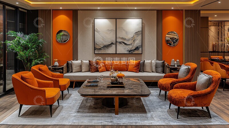 高清大图下载【趣麦麦图】明亮简约餐厅设计1