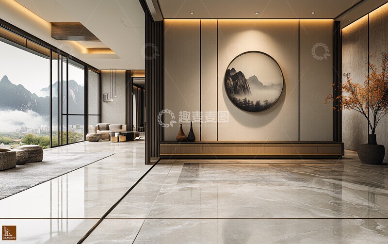 高清大图下载【趣麦麦图】中式现代墙面装饰2