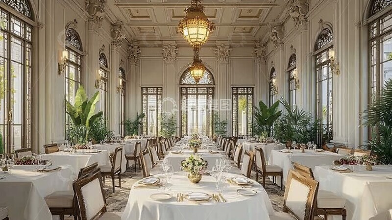 高清大图下载【趣麦麦图】-白金宴会餐桌布置1