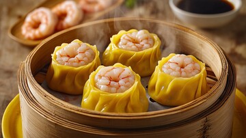 虾仁烧卖竹蒸笼2