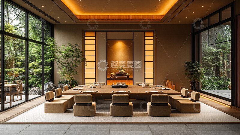 高清大图下载【趣麦麦图】明亮简约餐厅设计2