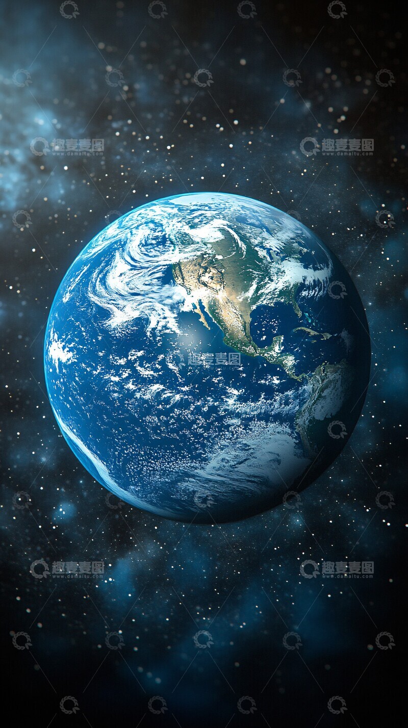 高清大图下载【趣麦麦图】地球太空视角