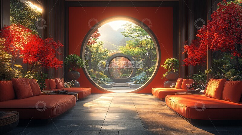 高清大图下载【趣麦麦图】中式花园户外设计2