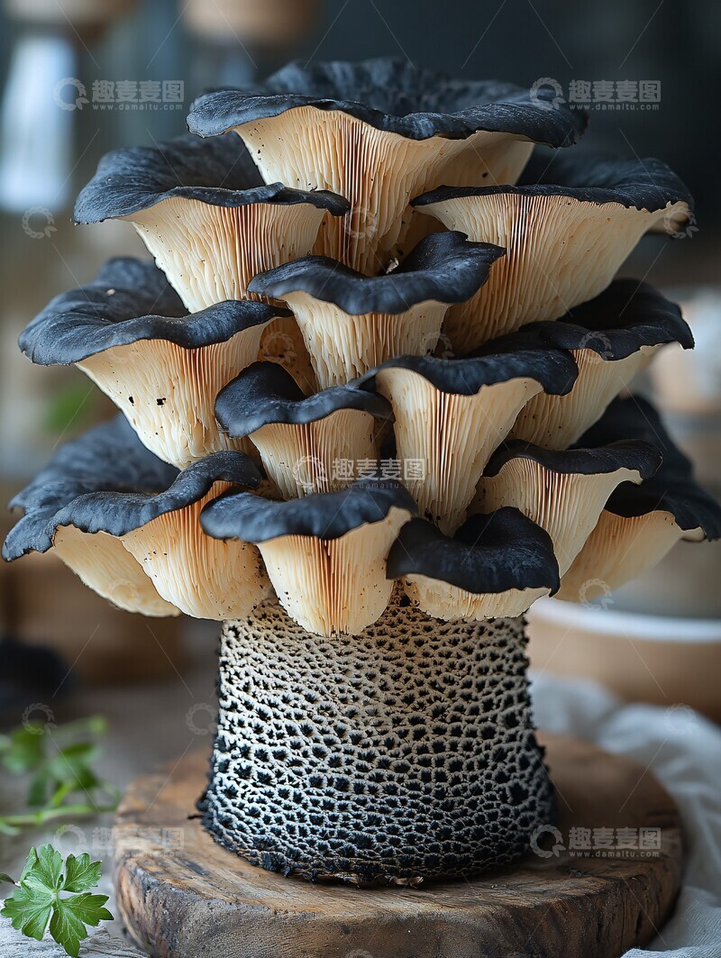 高清大图下载【趣麦麦图】黑喇叭菇喇叭蘑菇美味2