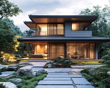 木梁灰瓦庭院墙2