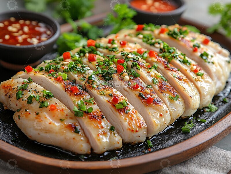 高清大图下载【趣麦麦图】白切鸡美食海报2