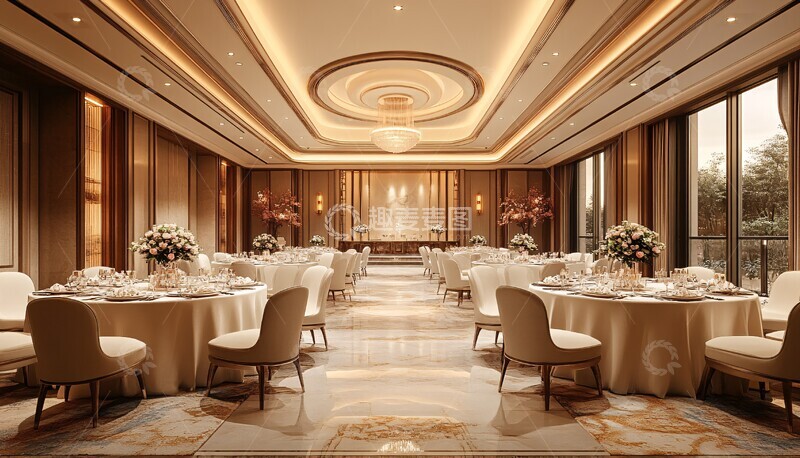 高清大图下载【趣麦麦图】圆形餐桌舞台2