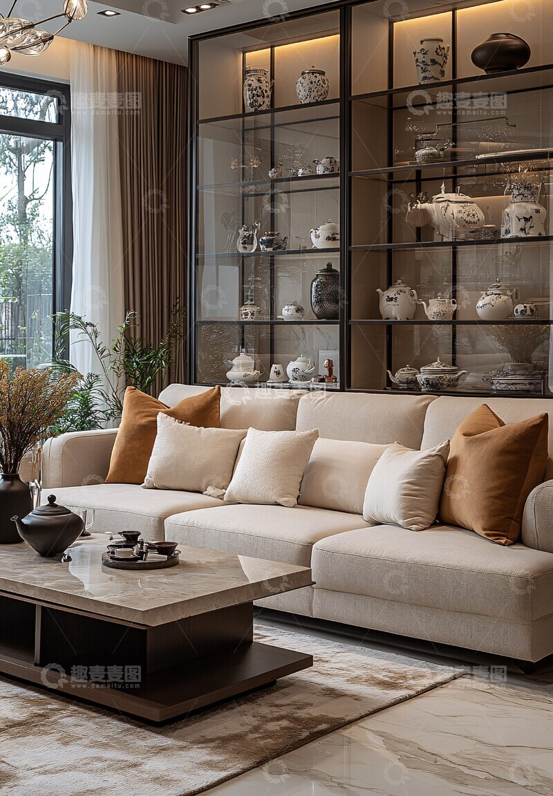 高清大图下载【趣麦麦图】现代客厅茶桌组合2