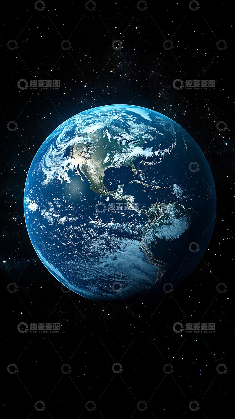 高清大图下载【趣麦麦图】地球太空视角1