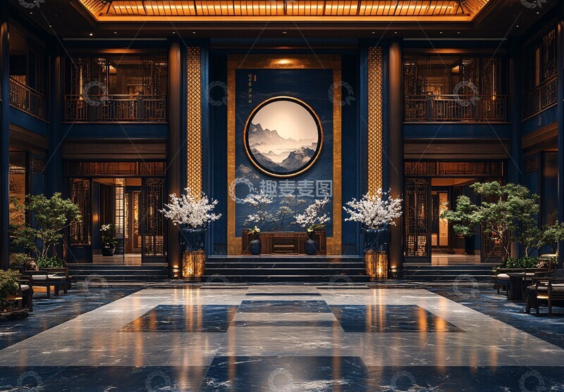 高清大图下载【趣麦麦图】白梅花开白梅花开蓝墙2