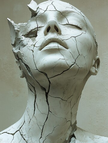 破碎的女性头像1