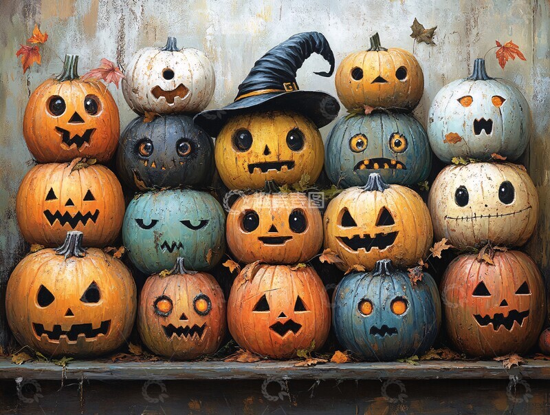 高清大图下载【趣麦麦图】南瓜灯与创意造型3