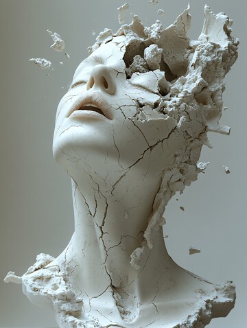 破碎的女性头像2