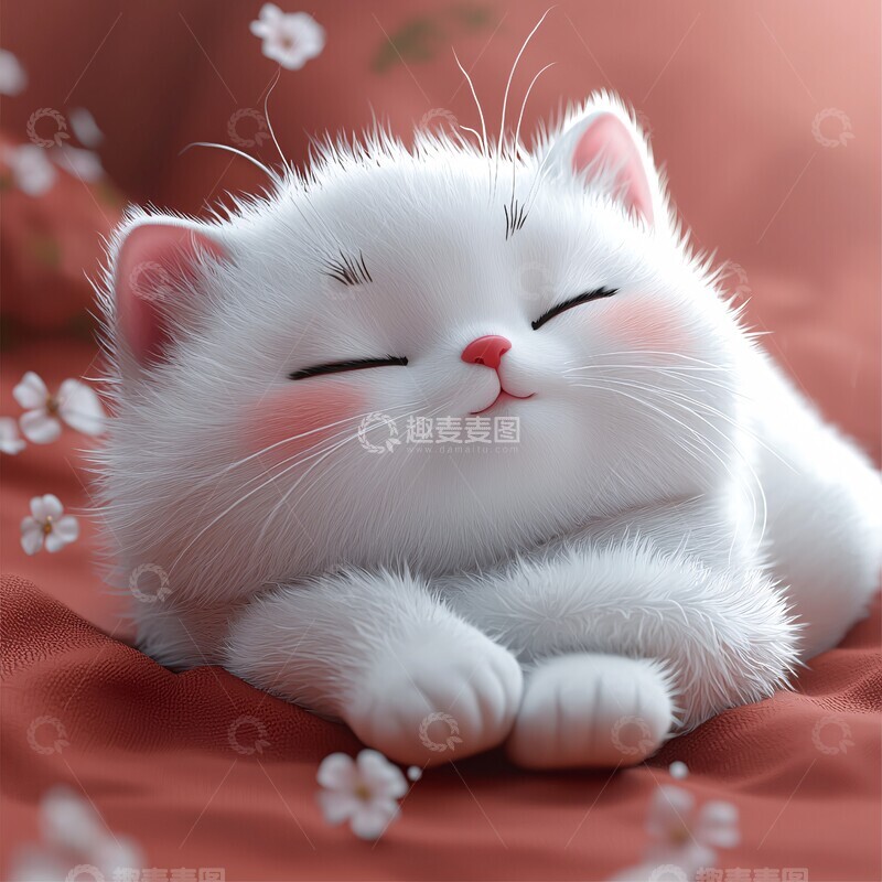高清大图下载【趣麦麦图】猫猫卡通睡姿2