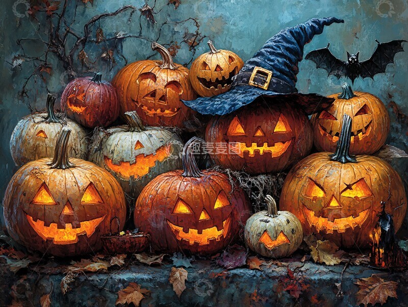 高清大图下载【趣麦麦图】南瓜灯与创意造型2