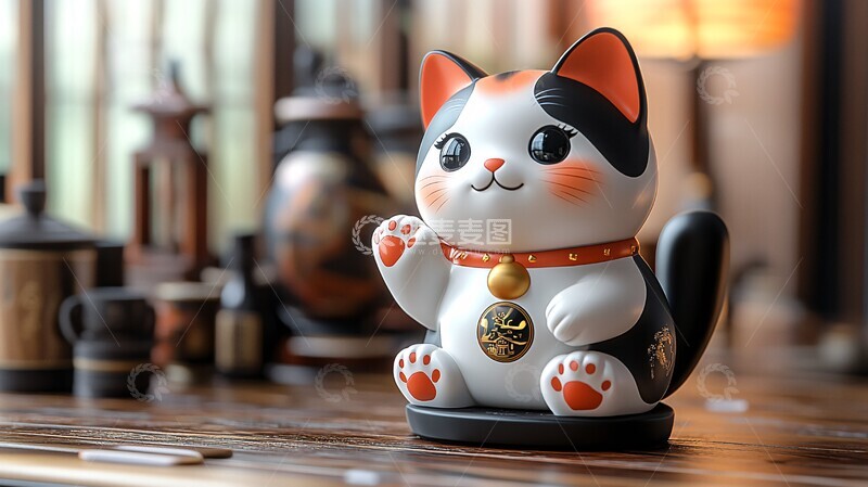 高清大图下载【趣麦麦图】招财猫卡通插画2