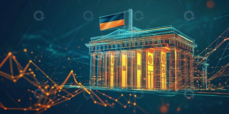 高清大图下载【趣麦麦图】银行建筑与区块链
