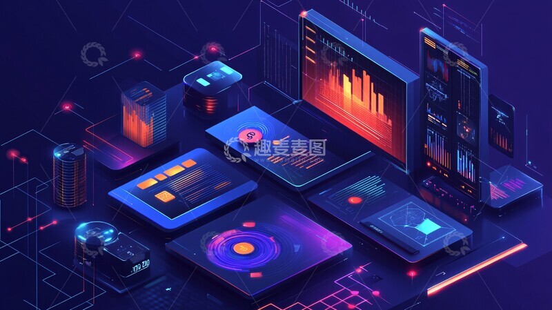 高清大图下载【趣麦麦图】实时分析数字展示2