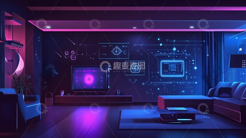 智能家庭全息投影示意图