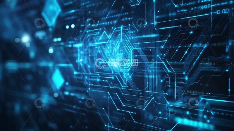 高清大图下载【趣麦麦图】数字几何背景1