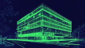 建筑全景线条图1