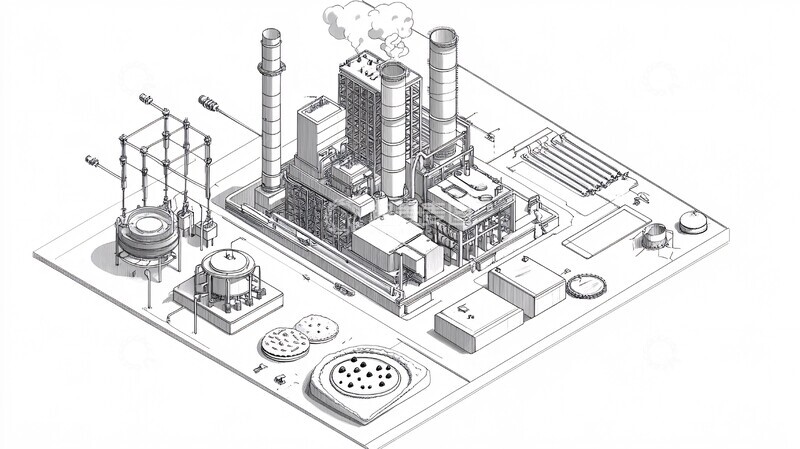 高清大图下载【趣麦麦图】发电设备平面图1