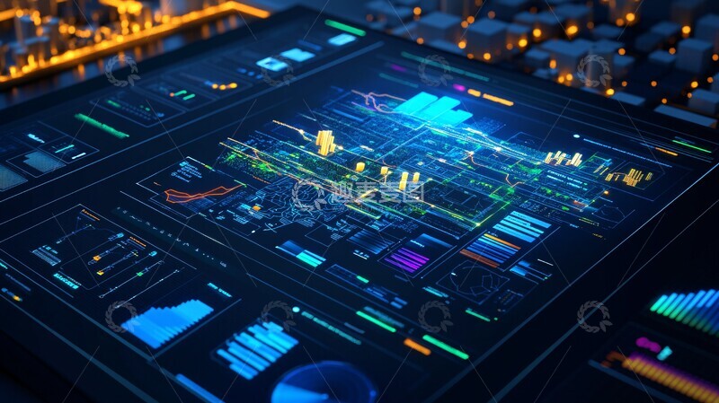 高清大图下载【趣麦麦图】工业园区数据监控1