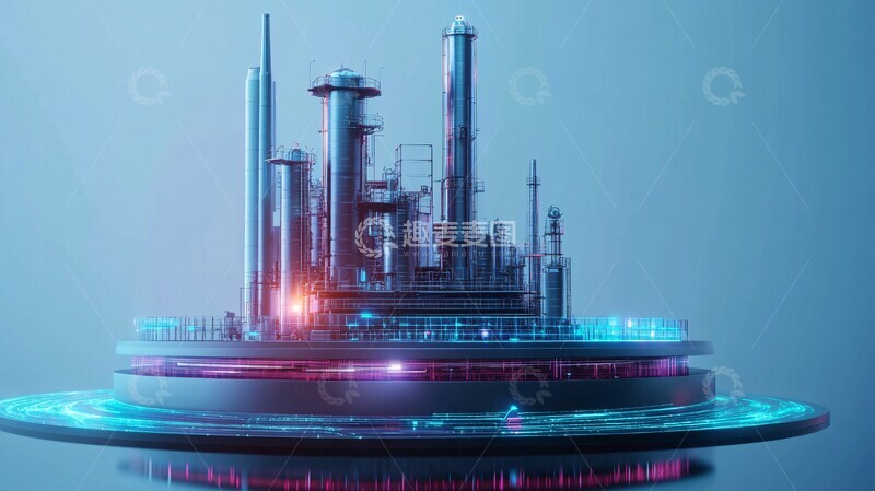 高清大图下载【趣麦麦图】化学工厂电路底座1