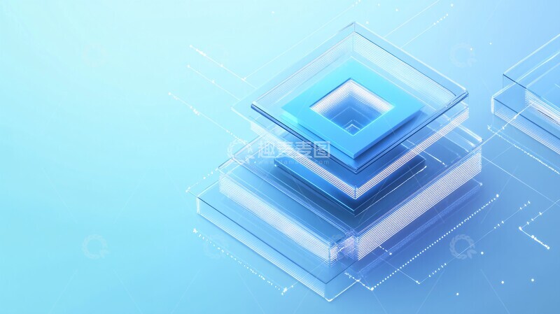 高清大图下载【趣麦麦图】数字互联方块1