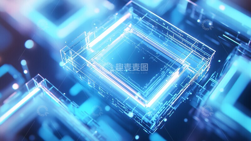 高清大图下载【趣麦麦图】数字互联方块2