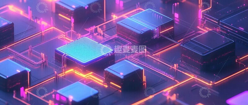 高清大图下载【趣麦麦图】区块链与技术平台2