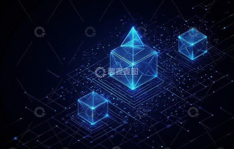 高清大图下载【趣麦麦图】蓝色技术背景2