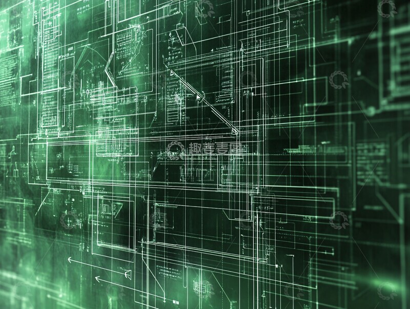 高清大图下载【趣麦麦图】技术蓝图背景1