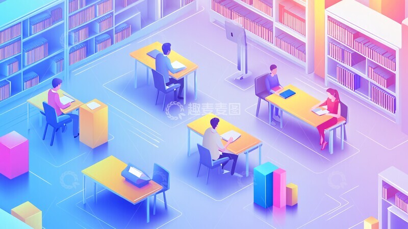 高清大图下载【趣麦麦图】教育自动化背景图2